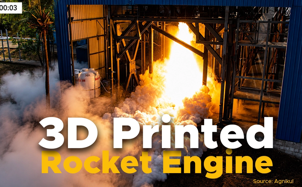 3D printed rocket engine by Agnikul Cosmos